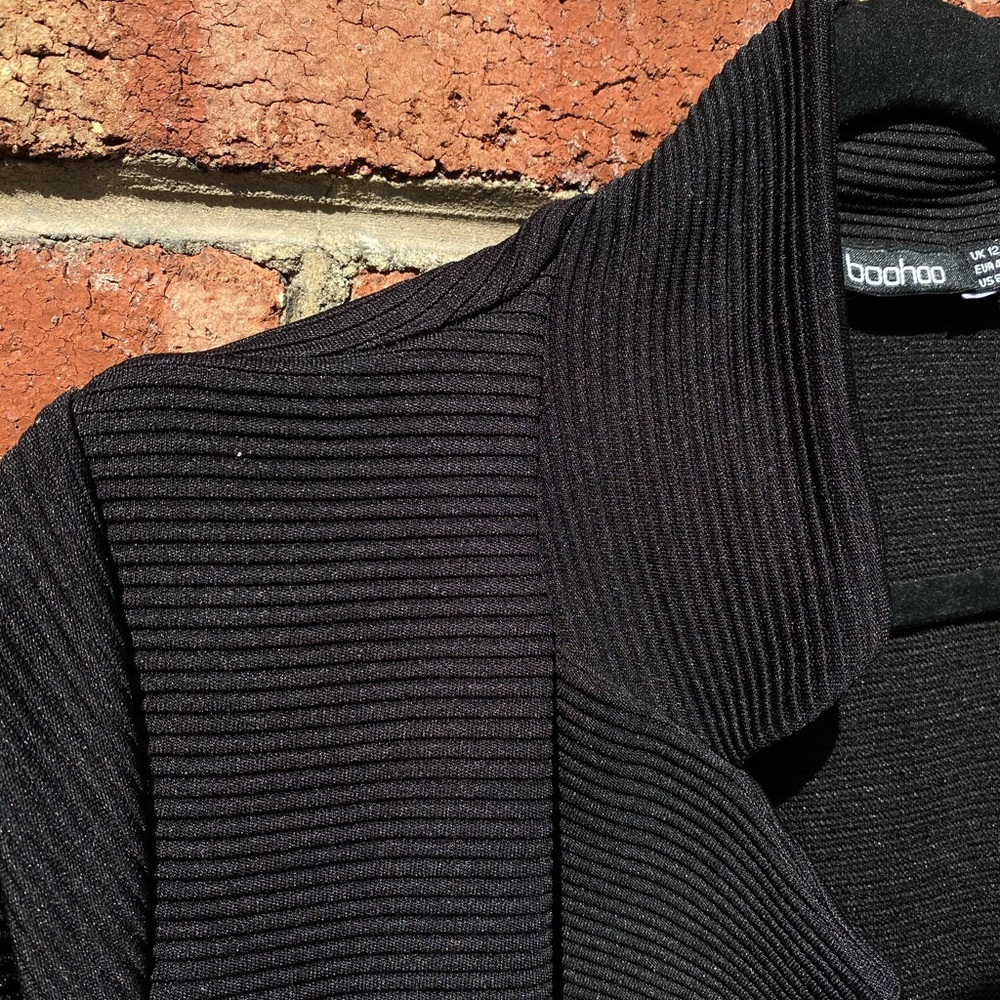 BOOHOO black Rib Duster coat 🧥 - Picture 10 of 10